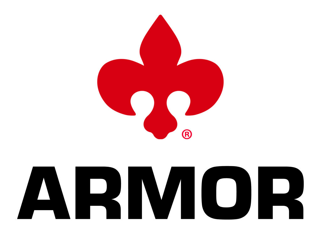 The Armor Group 2018 Logo with Fleur-de-dis for Industrial Build Services